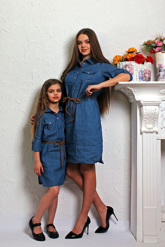 Платье джинсовое женское (family look) LikeMe 138961 138961 фото