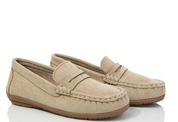 Стильные замшевые лоферы для мальчика, N640R beige 20506900 фото