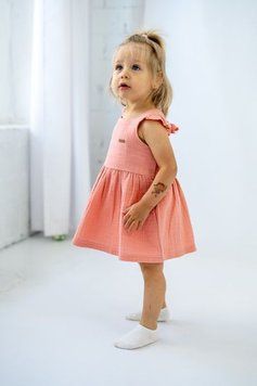 Муслиновое платье с блумерами для девочки, little life 1331 20321756 фото