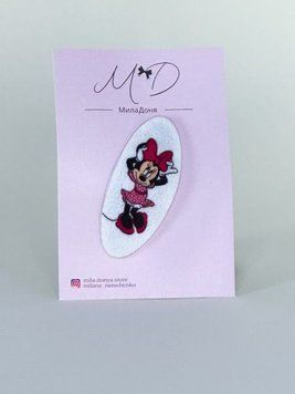 Заколка клик-клак "Minnie Mouse", (1 шт.), ручная работа 831828 фото