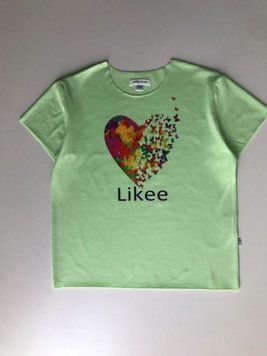 Трикотажна футболка для дівчинки "Like", Ф-309099 Mokkibym 2997410 фото