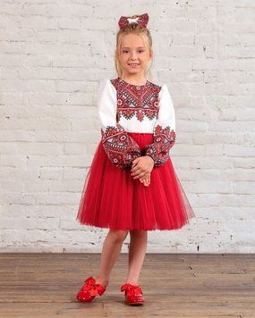 Сукня з орнаментом для дівчинки, 3822200701 9665586 фото