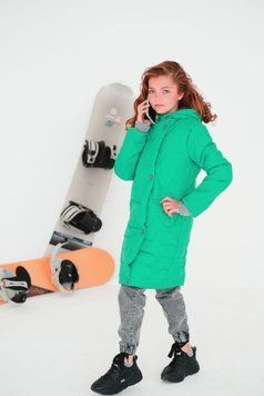 Теплая куртка "Даяна" с флисовой подкладкой (зеленая), DC Kids 5803704 фото