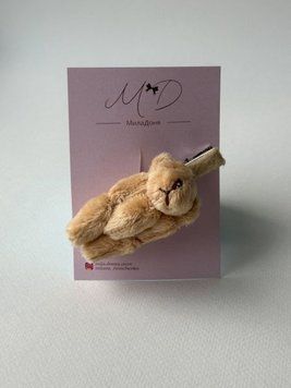 Красивая заколка "Мишка" для девочки, ручная работа 830988 фото