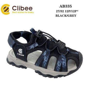Сандалі з з шкіряною устілкою для хлопчика, AB335 black-grey 20078729 фото