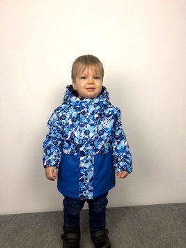 Демісезонна куртка з трикотажною підкладкою "Оскар" (синя геометрія), DC Kids 9120286 фото