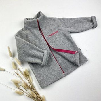 Флісова кофта для дитини, (сіро-рожевий) 531056 9748504 фото