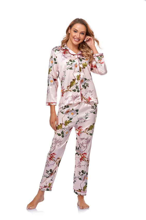Пижама женская с цветочным принтом розовая Beauty Berni Fashion 127126 127126 фото