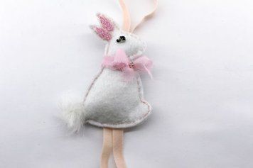 Красива пов'язка для дівчинки "Зайчик", ручна робота 808668 фото