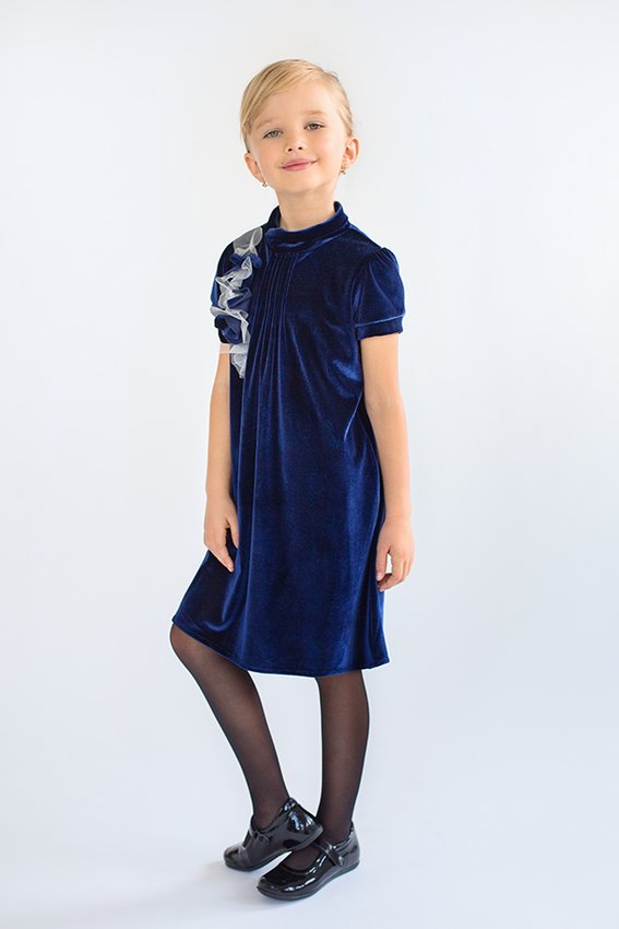 Нарядное платье для девочки из бархат 110206 110206 фото