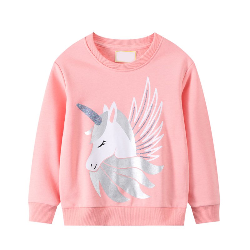 Свитшот для девочки с изображением единорога розовый Unicorn with wings Berni Kids 48835 48835 фото