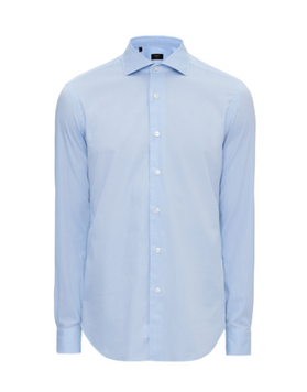 Сорочка для хлопчика (темно-блакитна), Slim Fit, 018 20135158 фото