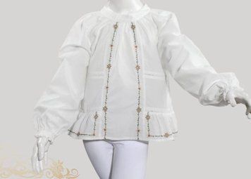 Хлопковая блуза для девочки, 4334 70839560 фото