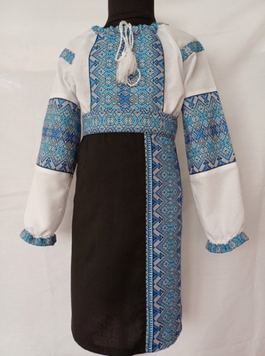 Вишитий костюм для дівчинки, Мальви КмД-065 20039122 фото
