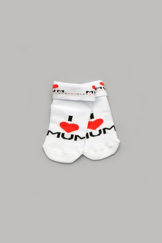 Носки для новорожденных "I love mum" 109362 109362 фото