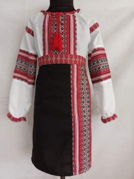 Вишитий костюм для дівчинки, Мальви КмД-066 20039622 фото