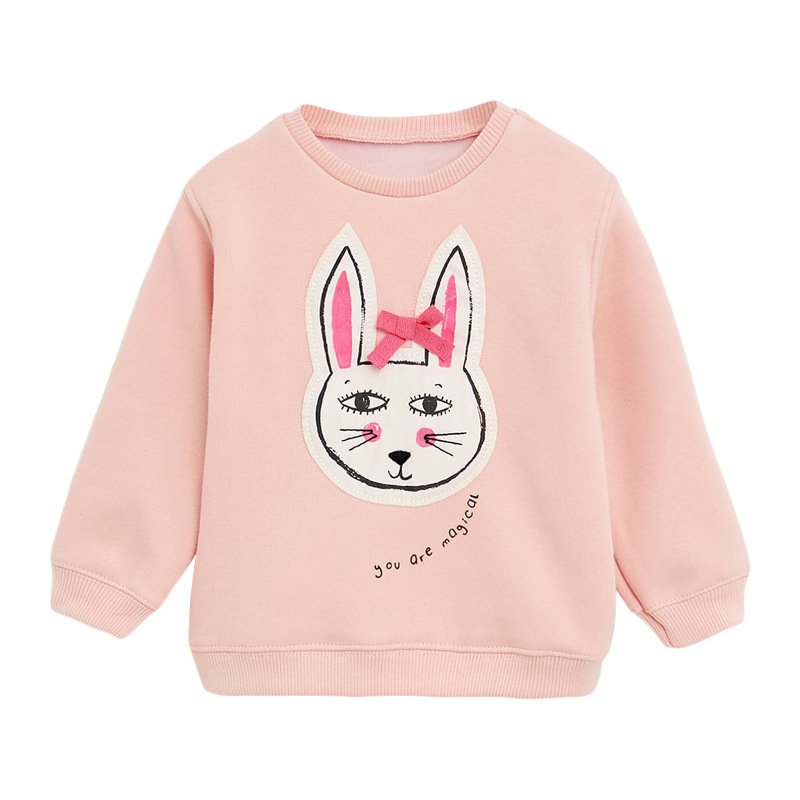 Свитшот для девочки с изображением зайца розовый You are magical Berni Kids 127361 127361 фото
