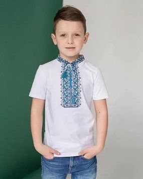 Вышитая футболка для мальчика, Вже-Вже FKHK14 9433316 фото
