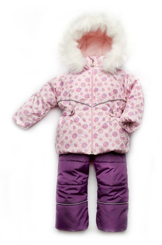 Зимний детский костюм-комбинезон "Bubble pink" для девочки 138895 138895 фото
