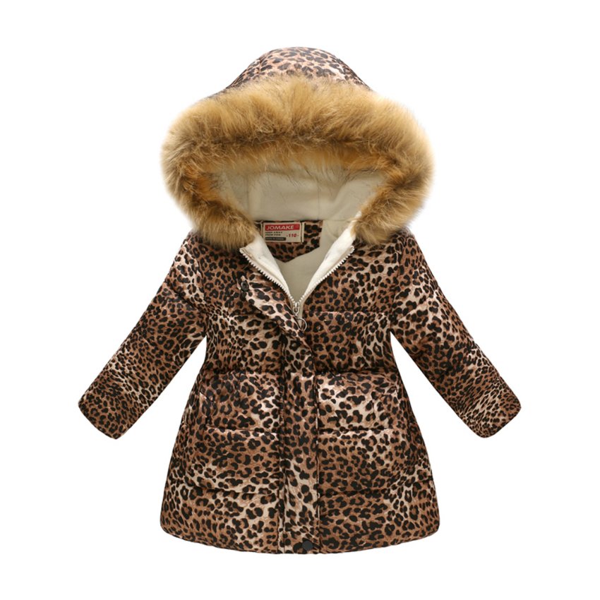 Куртка для девочки демисезонная коричневая Леопардовый принт Jomake 125648 125648 фото